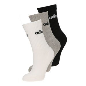 ADIDAS SPORTSWEAR Športové ponožky 'Linear Crew Cushioned '  sivá / čierna / biela