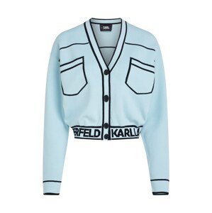 Karl Lagerfeld Kardigán ' Short Logo '  modrá / čierna