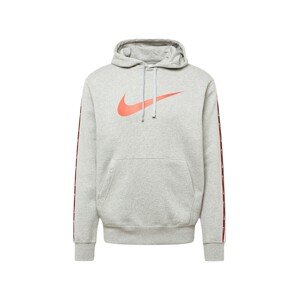 Nike Sportswear Mikina  sivá / červená / čierna