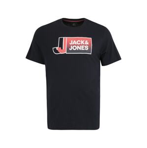 Jack & Jones Plus Tričko 'LOGAN'  námornícka modrá / červená / biela