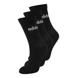 ADIDAS SPORTSWEAR Športové ponožky 'Linear Crew Cushioned '  čierna / biela