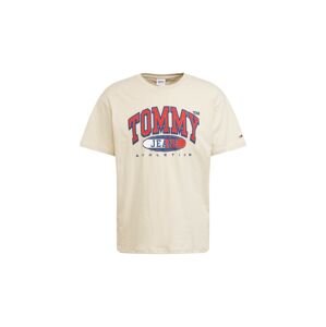 Tommy Jeans Tričko  tmelová / kráľovská modrá / svetločervená / biela
