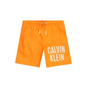 Calvin Klein Swimwear Plavecké šortky 'Intense Power'  oranžová / biela