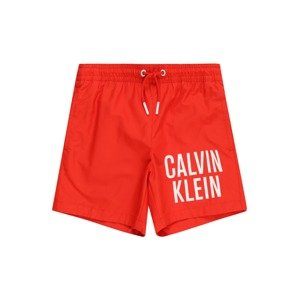 Calvin Klein Swimwear Plavecké šortky 'Intense Power'  červená / biela