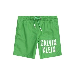 Calvin Klein Swimwear Plavecké šortky 'Intense Power'  svetlozelená / biela