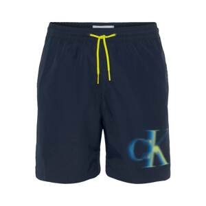 Calvin Klein Swimwear Plavecké šortky  modrá / námornícka modrá / žltá