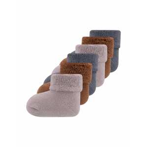 EWERS Ponožky  modrosivá / hnedá / staroružová