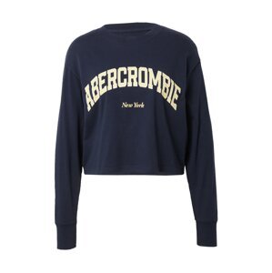 Abercrombie & Fitch Tričko  svetlobéžová / námornícka modrá / biela