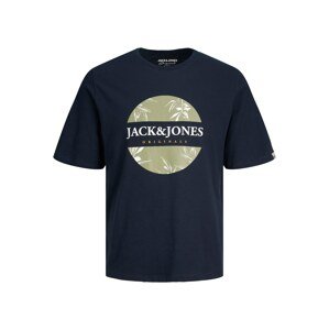 Jack & Jones Junior Tričko 'Crayon'  námornícka modrá / kaki / šedobiela