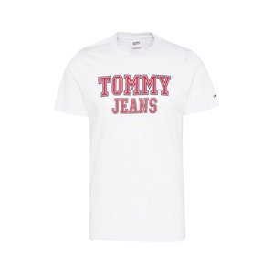 Tommy Jeans Tričko  tmavomodrá / grenadínová / biela