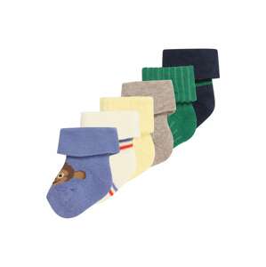 EWERS Ponožky  enciánová / žltá / trávovo zelená / prírodná biela