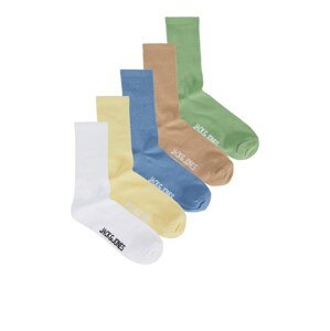 JACK & JONES Ponožky 'ROMAN'  dymovo modrá / žltá / svetlozelená / biela