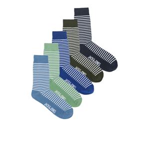 JACK & JONES Ponožky 'Kai'  tmavomodrá / zelená / čierna / biela