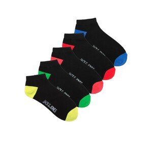 JACK & JONES Ponožky  modrá / žltá / červená / čierna