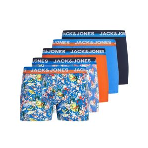 JACK & JONES Boxerky 'Palm Bay'  modrá / námornícka modrá / oranžová / biela