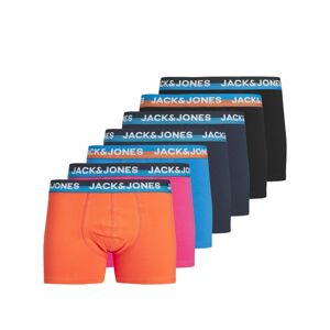 JACK & JONES Boxerky 'PALM BAY'  modrá / námornícka modrá / oranžová / ružová