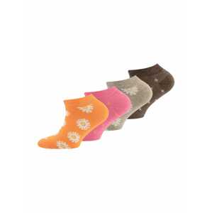 EWERS Ponožky  hnedá / sivá / oranžová / svetloružová