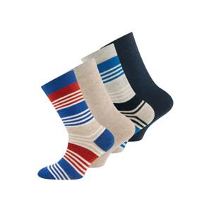 EWERS Ponožky  béžová melírovaná / modrá / tmavomodrá / biela