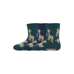 EWERS Ponožky 'Krabbe'  béžová / námornícka modrá / svetlohnedá / petrolejová