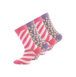 EWERS Ponožky  svetložltá / levanduľová / svetloružová / biela