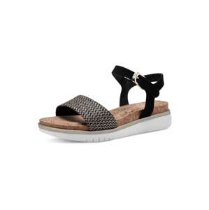 TAMARIS Remienkové sandále  čierna / biela