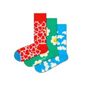 Happy Socks Ponožky 'I Flower U'  modrá / zelená / červená / biela