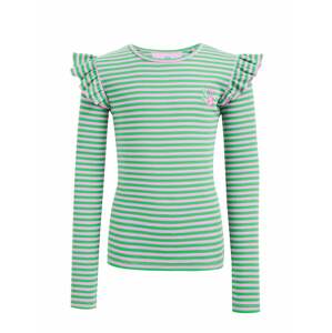 WE Fashion Tričko  zelená / svetloružová