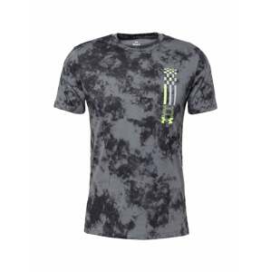 UNDER ARMOUR Funkčné tričko 'Run Anywhere'  sivá / neónovo zelená / čierna