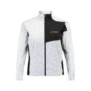 ADIDAS TERREX Športová bunda  svetlosivá / svetlooranžová / čierna / biela