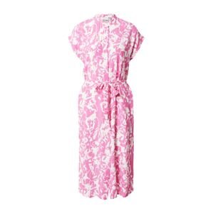 ICHI Košeľové šaty 'Regine'  ružová / biela