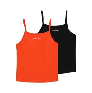 Calvin Klein Underwear Top  neónovo oranžová / čierna / biela