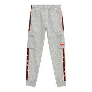 Nike Sportswear Nohavice  sivá melírovaná / červená / čierna / biela