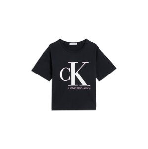 Calvin Klein Tričko  svetloružová / čierna / biela