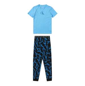 Calvin Klein Underwear Pyžamo  nebesky modrá / svetlomodrá / čierna / biela
