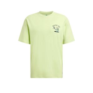 WE Fashion Tričko  smaragdová / svetlozelená / biela
