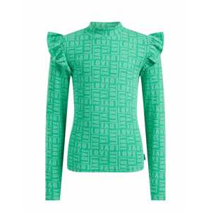 WE Fashion Tričko  zelená / svetlozelená