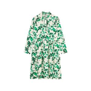 Marc O'Polo Košeľové šaty  zelená / prírodná biela