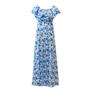 Influencer Letné šaty  tyrkysová / kráľovská modrá / biela