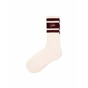 Scalpers Ponožky  béžová / burgundská