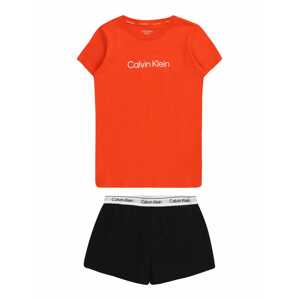 Calvin Klein Underwear Pyžamo  oranžová / čierna / biela