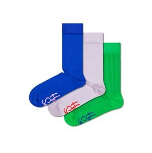Happy Socks Ponožky  modrá / zelená / červená / šedobiela
