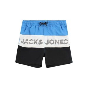 Jack & Jones Junior Plavecké šortky 'FIJI'  svetlomodrá / čierna / biela