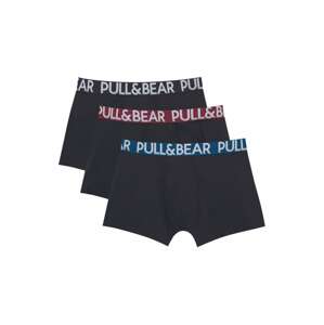 Pull&Bear Boxerky  modrá / svetlosivá / bordová / čierna