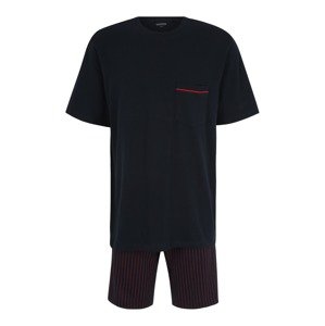 SCHIESSER Krátke pyžamo  tmavomodrá / červená