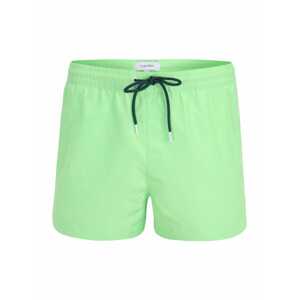 Calvin Klein Swimwear Plavecké šortky  petrolejová / pastelovo zelená / biela