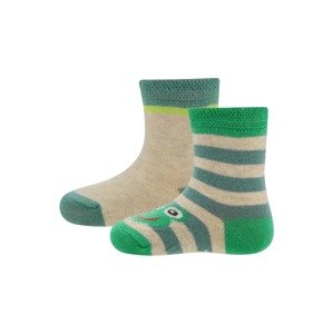 EWERS Ponožky  béžová melírovaná / zelená / smaragdová / trstinová