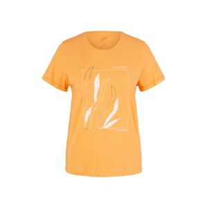TOM TAILOR Tričko  levanduľová / oranžová / biela