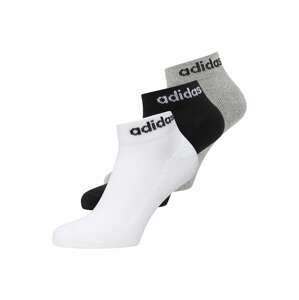ADIDAS SPORTSWEAR Športové ponožky 'Linear  Cushioned '  sivá melírovaná / čierna / biela