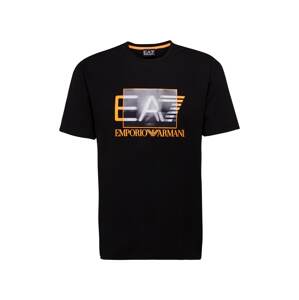 EA7 Emporio Armani Tričko  sivá / oranžová / čierna / biela