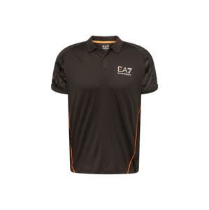 EA7 Emporio Armani Funkčné tričko  tmavosivá / oranžová / čierna